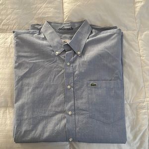 Blue Mens Lacoste button down dress shirt NWOT